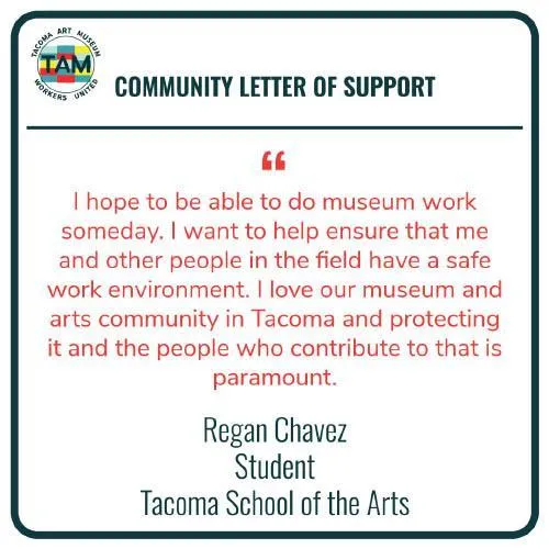 Graphic with white background and red text on it